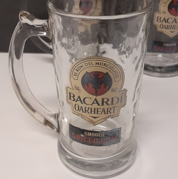 Bacardi oakheart smooth spiced Rum Stein set 4 - Picture 2 of 4